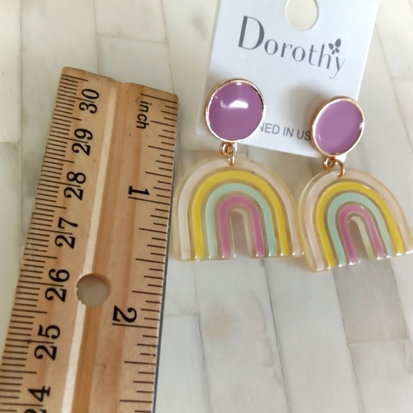 Purple Rainbow Earrings - Picture 5 of 6